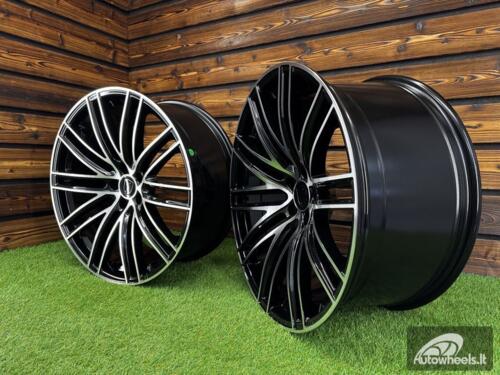 Ratlankis R21x10  5X112  ET  19  66.5  B1274  (BK5494)  Black Polished (MB)  For PORCH  (K4)  (Rear+Front)