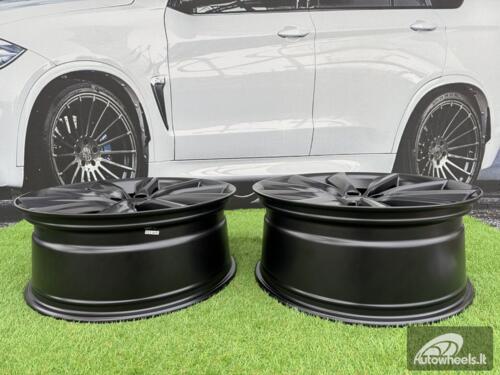 Ratlankis R21x8.5  5X120  ET  40  64.1  B1385  Black Half Matt (BLHM)  For RACIN  (Z2)  (TESLA Front+Rear)