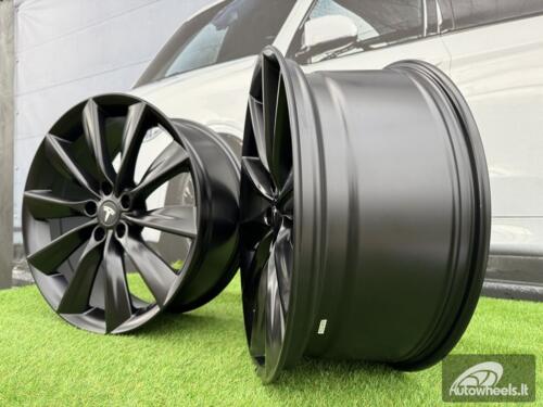 Ratlankis R21x8.5  5X120  ET  40  64.1  B1385  Black Half Matt (BLHM)  For RACIN  (Z3+Z2)  (TESLA Front+Rear)