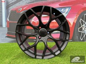 Ratlankis R18x7  4X100  ET  30  60.1  B1449  Black Half Matt (BLHM)  For SMART  (P+Z2)  (HAXER Front+Rear)