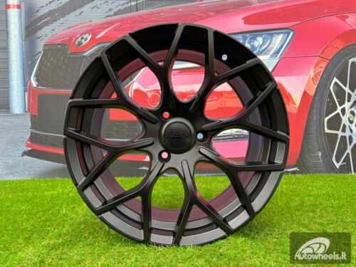 Ratlankis R18x8  4X100  ET  30  60.1  B1449  Black Half Matt (BLHM)  For SMART  (P+P2)  ( HAXER Front+Rear)