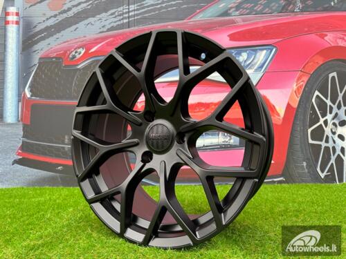 Ratlankis R18x8  4X100  ET  30  60.1  B1449  Black Half Matt (BLHM)  For SMART  (P+P2)  ( HAXER Front+Rear)