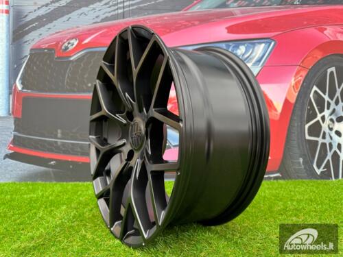 Ratlankis R18x8  4X100  ET  30  60.1  B1449  Black Half Matt (BLHM)  For SMART  (P+P2)  ( HAXER Front+Rear)