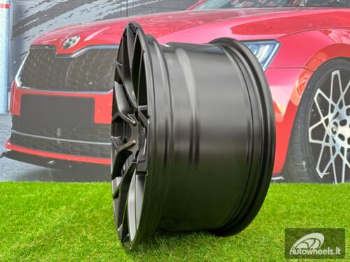 Ratlankis R18x8  4X100  ET  30  60.1  B1449  Black Half Matt (BLHM)  For SMART  (P+P2)  ( HAXER Front+Rear)