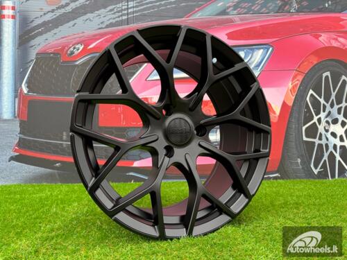 Ratlankis R18x8  4X100  ET  30  60.1  B1449  Black Half Matt (BLHM)  For SMART  (P+P2)  ( HAXER Front+Rear)