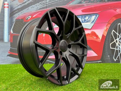 Ratlankis R18x8  4X100  ET  30  60.1  B1449  Black Half Matt (BLHM)  For SMART  (P+P2)  ( HAXER Front+Rear)
