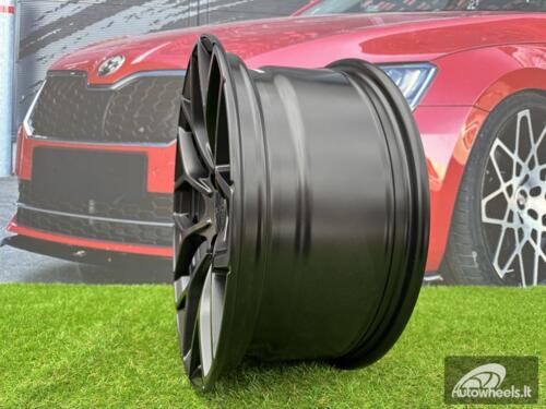 Ratlankis R17x7.5  4X100  ET  25  60.1  B1449  Black Half Matt (BLHM)  For SMART  (Z4)  (HAXER Front+Rear)