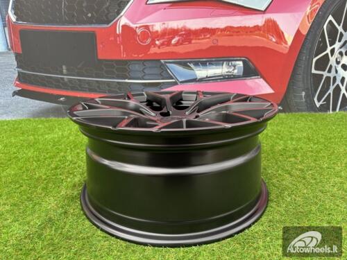 Ratlankis R17x7.5  4X100  ET  25  60.1  B1449  Black Half Matt (BLHM)  For SMART  (Z4)  (HAXER Front+Rear)