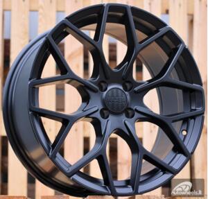 Ratlankis R17x7.5  4X100  ET  25  60.1  B1449  Black Half Matt (BLHM)  For SMART  (Z4)  (HAXER Front+Rear)