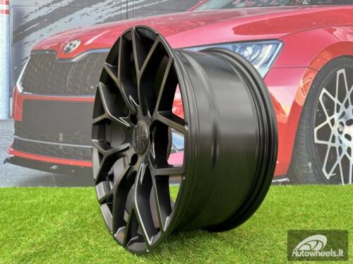 Ratlankis R17x7.5  4X100  ET  25  60.1  B1449  Black Half Matt (BLHM)  For SMART  (Z4+P)  (HAXER Front+Rear)