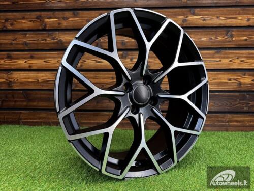 Ratlankis R17x7.5  3X112  ET  25  57.1  B1449  Black Polished Half Matt (MBHM)  For SMART  (Z2)  (HAXER Front+Rear)