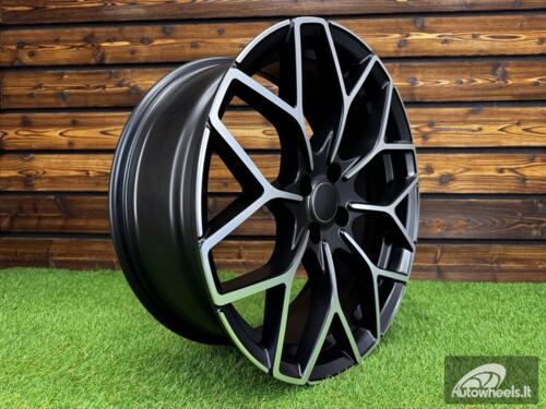 Ratlankis R17x7.5  3X112  ET  25  57.1  B1449  Black Polished Half Matt (MBHM)  For SMART  (Z2)  (HAXER Front+Rear)
