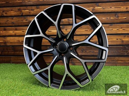 Ratlankis R17x7.5  3X112  ET  25  57.1  B1449  Black Polished Half Matt (MBHM)  For SMART  (Z2)  (HAXER Front+Rear)