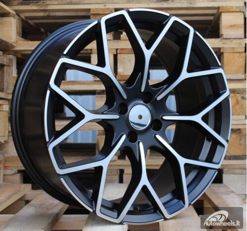 Ratlankis R17x7.5  3X112  ET  25  57.1  B1449  Black Polished Half Matt (MBHM)  For SMART  (Z2)  (HAXER Front+Rear)