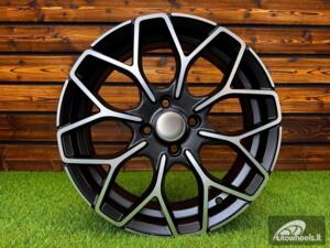 Ratlankis R16x5.5  4X100  ET  30  60.1  B1449  Black Polished Half Matt (MBHM)  For SMART  (P+Z2)  (HAXER Front+Rear)