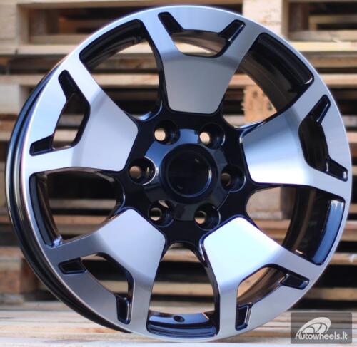 Ratlankis R18x7.5  6X139.7  ET  25  106  B1460  Black Polished (MB)  For TOYOT  (Z2)  (4x4)