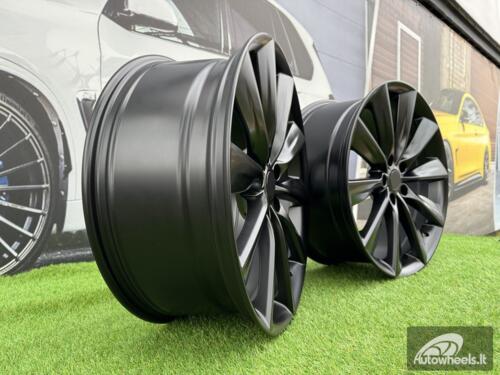 Ratlankis R22x9  5X120  ET  35  64.1  B1469  Black Half Matt (BLHM)  For RACIN  (P)  ((Rear+Front) TESLA Model S)