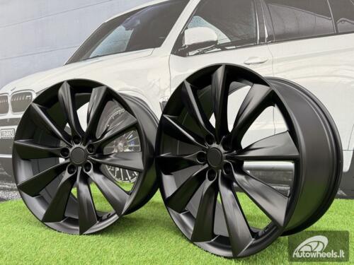 Ratlankis R22x9  5X120  ET  35  64.1  B1469  Black Half Matt (BLHM)  For RACIN  (P)  ((Rear+Front) TESLA Model S)