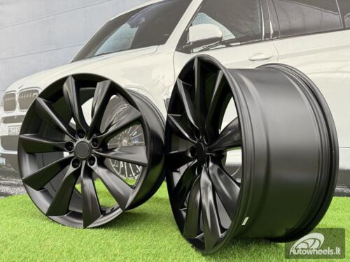Ratlankis R22x9  5X120  ET  35  64.1  B1469  Black Half Matt (BLHM)  For RACIN  (P)  ((Rear+Front) TESLA Model S)