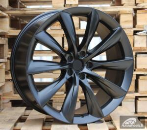 Ratlankis R22x9  5X120  ET  35  64.1  B1469  Black Half Matt (BLHM)  For RACIN  (P)  ((Rear+Front) TESLA Model S)