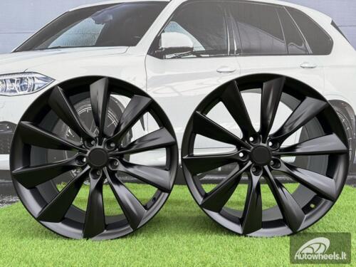 Ratlankis R22x10  5X120  ET  35  64.1  B1469  Black Half Matt (BLHM)  For RACIN  (P)  ((Rear+Front) TESLA Model S)