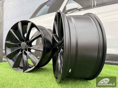 Ratlankis R22x10  5X120  ET  35  64.1  B1469  Black Half Matt (BLHM)  For RACIN  (P)  ((Rear+Front) TESLA Model S)