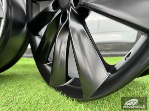 Ratlankis R22x10  5X120  ET  35  64.1  B1469  Black Half Matt (BLHM)  For RACIN  (P)  ((Rear+Front) TESLA Model S)