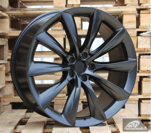 Ratlankis R22x10  5X120  ET  35  64.1  B1469  Black Half Matt (BLHM)  For RACIN  (P)  ((Rear+Front) TESLA Model S)