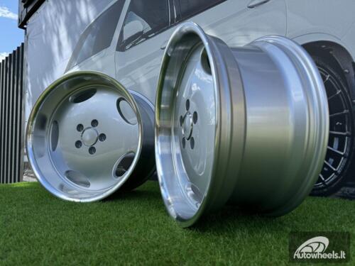 Ratlankis R18x8.5  5X112  ET  35  66.6  B1563  Silver+Polished Lip (SP)  For MER  (P2+Z1+Z4)  (MONOBLOCK Style Rear+Front)