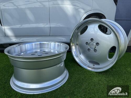 Ratlankis R18x8.5  5X112  ET  35  66.6  B1563  Silver+Polished Lip (SP)  For MER  (P2+Z1+Z4)  (MONOBLOCK Style Rear+Front)