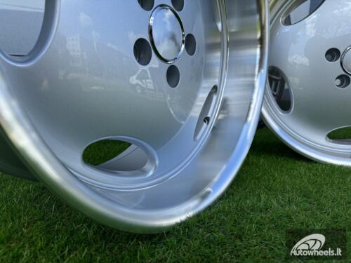 Ratlankis R18x8.5  5X112  ET  35  66.6  B1563  Silver+Polished Lip (SP)  For MER  (P2+Z3)  (MONOBLOCK Style Rear+Front)