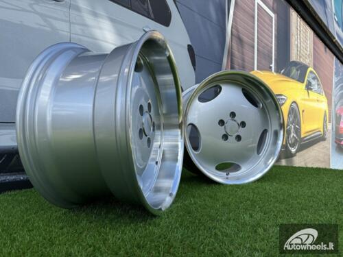 Ratlankis R18x9.5  5X112  ET  35  66.6  B1563  Silver+Polished Lip (SP)  For MER  (P2+Z1+Z3)  (MONOBLOCK Style Rear+Front)