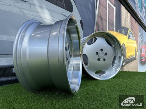 Ratlankis R18x9.5  5X112  ET  35  66.6  B1563  Silver+Polished Lip (SP)  For MER  (P2+Z1+Z3)  (MONOBLOCK Style Rear+Front)