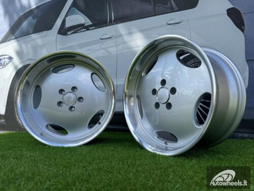 Ratlankis R18x9.5  5X112  ET  35  66.6  B1563  Silver+Polished Lip (SP)  For MER  (P2+Z1+Z3)  (MONOBLOCK Style Rear+Front)