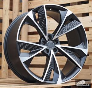 Ratlankis R22x9.5  5X112  ET  20  66.5  B1566  (IND5456)  Black Polished Matt (MBM)  For AUD  (K7)