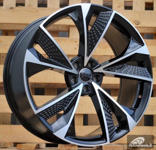 Ratlankis R22x9.5  5X112  ET  30  66.5  B1566  (IND5456/B663)  Black Polished (MB)  For AUD  (K7)