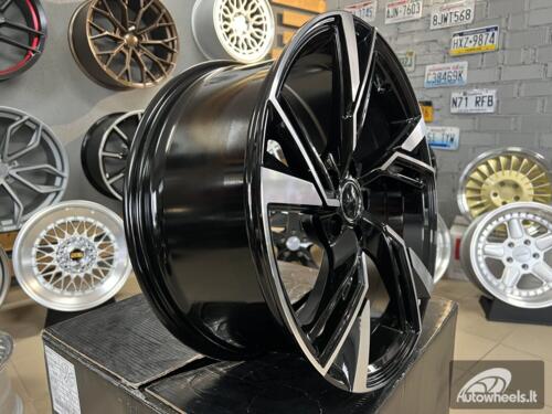 Ratlankis R18x8  5X112  ET  39  66.5  B1571  (IND5452)  Black Polished (MB)  For AUD  (K7+Z5)