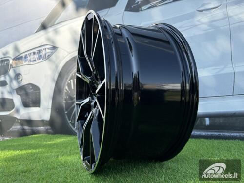 Ratlankis R20x9.5  5X112  ET  37  66.6  B1617  Black Polished (MB)  For BMW  (P)