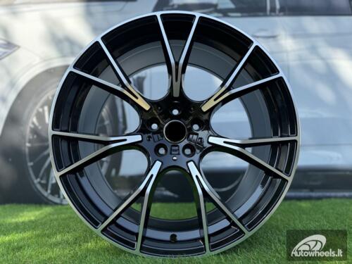 Ratlankis R20x9.5  5X112  ET  37  66.6  B1617  Black Polished (MB)  For BMW  (Z1+Z2+Z3)