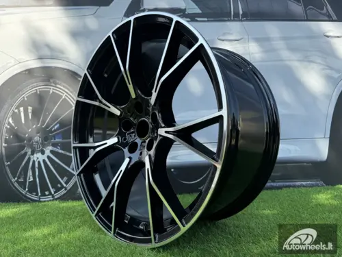 Ratlankis R19x8.5  5X112  ET  26  66.6  B1617  (IND7046)  Black Polished (MB)  For BMW  (K7+K8)  (Rear+Front)