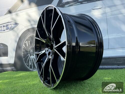 Ratlankis R19x8.5  5X112  ET  26  66.6  B1617  (IND7046)  Black Polished (MB)  For BMW  (K7+K8)  (Rear+Front)