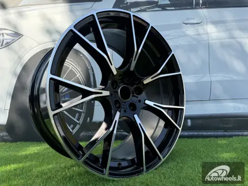 Ratlankis R19x8.5  5X112  ET  26  66.6  B1617  (IND7046)  Black Polished (MB)  For BMW  (K7+K8)  (Rear+Front)