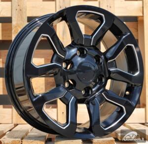 Ratlankis R18x7.5  6X139.7  ET  25  106  B1623  Black Polished (MB)  TOYOT  (P1+Z2)  (4x4)