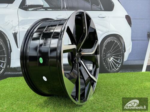 Ratlankis R22x10  5X112  ET  21  66.5  B1637  Black Polished (MB)  For AUD  (P)