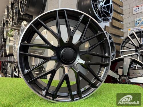 Ratlankis R22x10  5X112  ET  45  66.6  B1766  Black Half Matt+Polished Lip (BLHMPL)  For MER  (P+Z3)  (REAR+FRONT)
