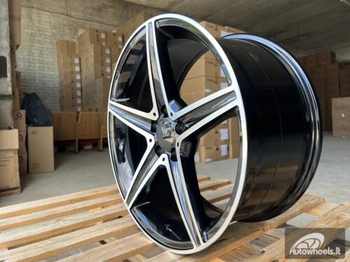 Ratlankis R19x9  5X112  ET  45  66.6  B5052  (IND5376)  Black Polished (MB)  For MER  (K7+P1)  (Rear+Front)