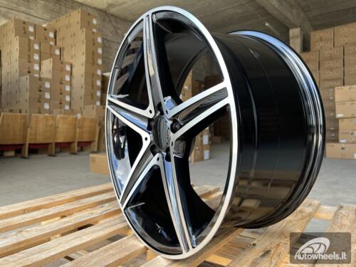 Ratlankis R19x9  5X112  ET  45  66.6  B5052  (IND5376)  Black Polished (MB)  For MER  (K7+P1)  (Rear+Front)