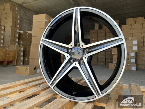 Ratlankis R19x8  5X112  ET  43  66.6  B5052  (IND5376)  Black Polished (MB)  For MER  (Z5)  (Rear+Front)