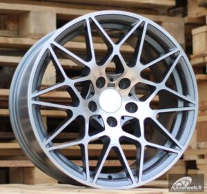 Ratlankis R18x9.5  5X120  ET  40  72.6  B5167  Grey Polished+Powder Coating (MGPC)  For BMW  (P+K4)  ()