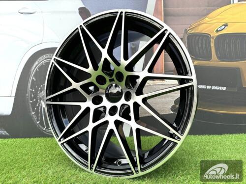 Ratlankis R18x8.5  5X120  ET  35  72.6  B5167  Black Polished (MB)  For BMW  (P)  (REAR+FRONT)